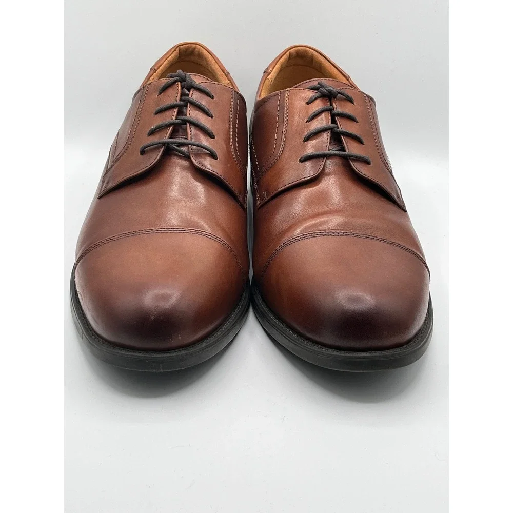 Florsheim Men 12138-221 Cognac Leather Cap Toe Derby Comfortech Shoes Size 13D